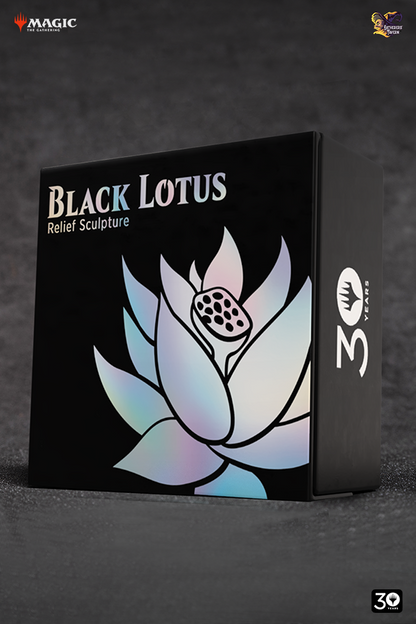 Black Lotus Relief Sculpture